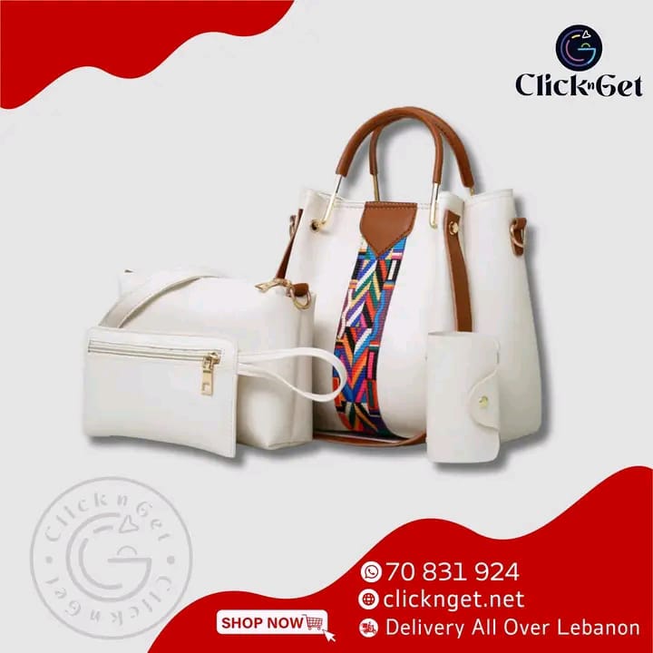 4-in-1 bag set in white
